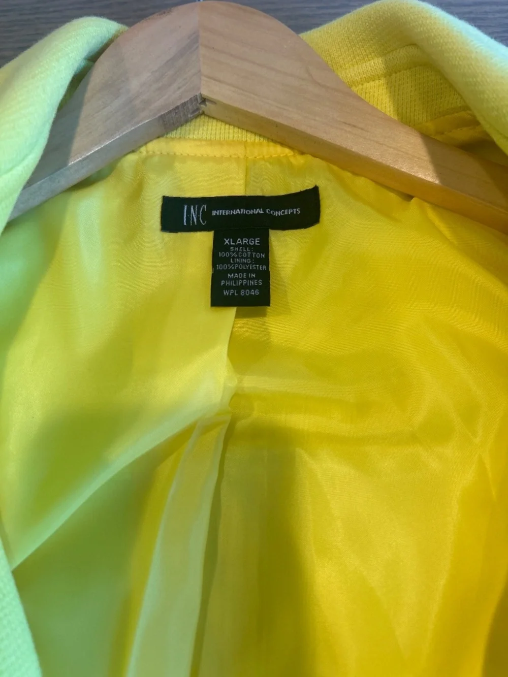 NWT Yellow INC coat.